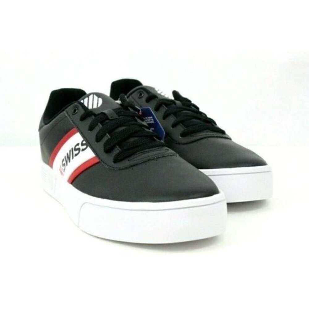 K Swiss Men Shoes Court Lite Ortholite Spellout  06147 036M Leather Black Sz 11